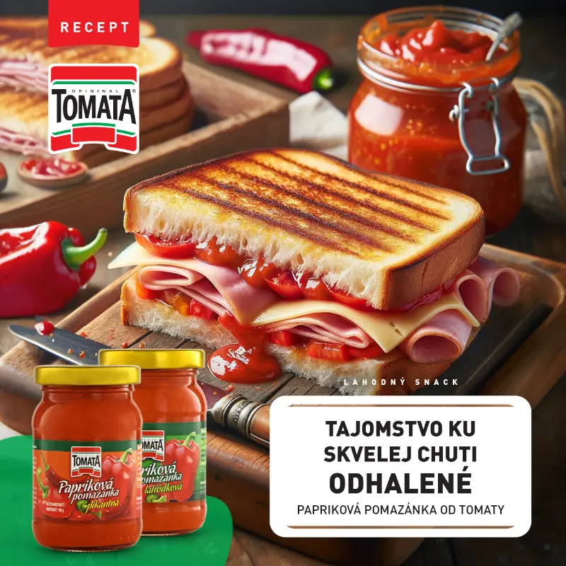 TOMATA recepty - Toast s paprikovými pomazánkami